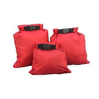 Waterproof Pouch Set for Fishing Camping Boating 3Pcs Dry Bag Storage Red
