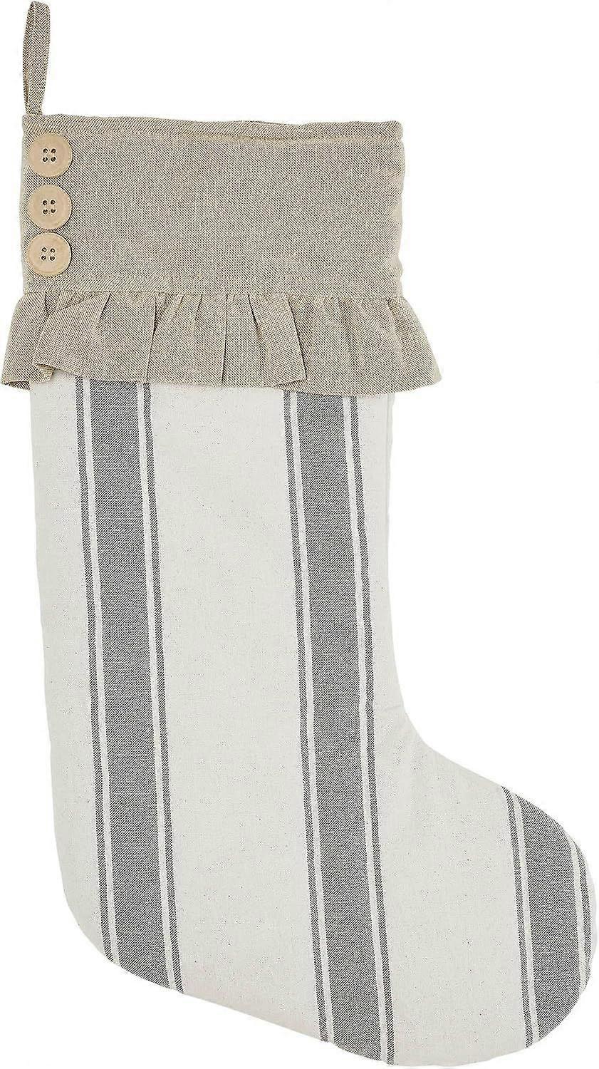 Stripe Ruffled Stocking 12x20