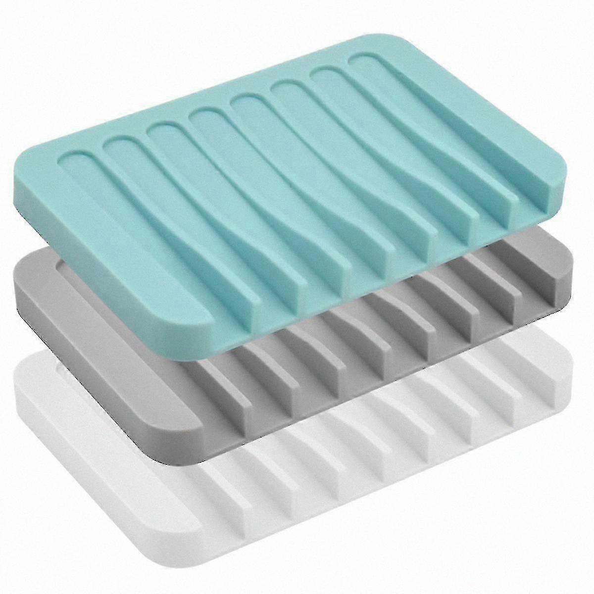 Angled Silicone Soap Holder Set