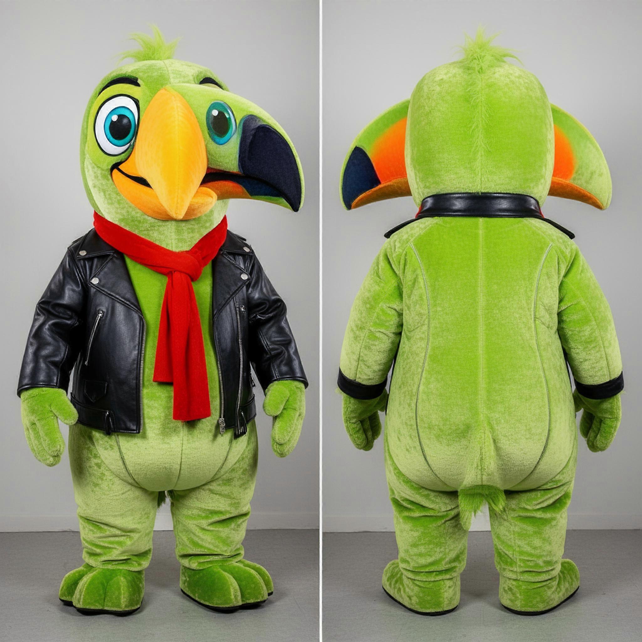 MASTICOT Lime Green Sleek Toucan Mascot