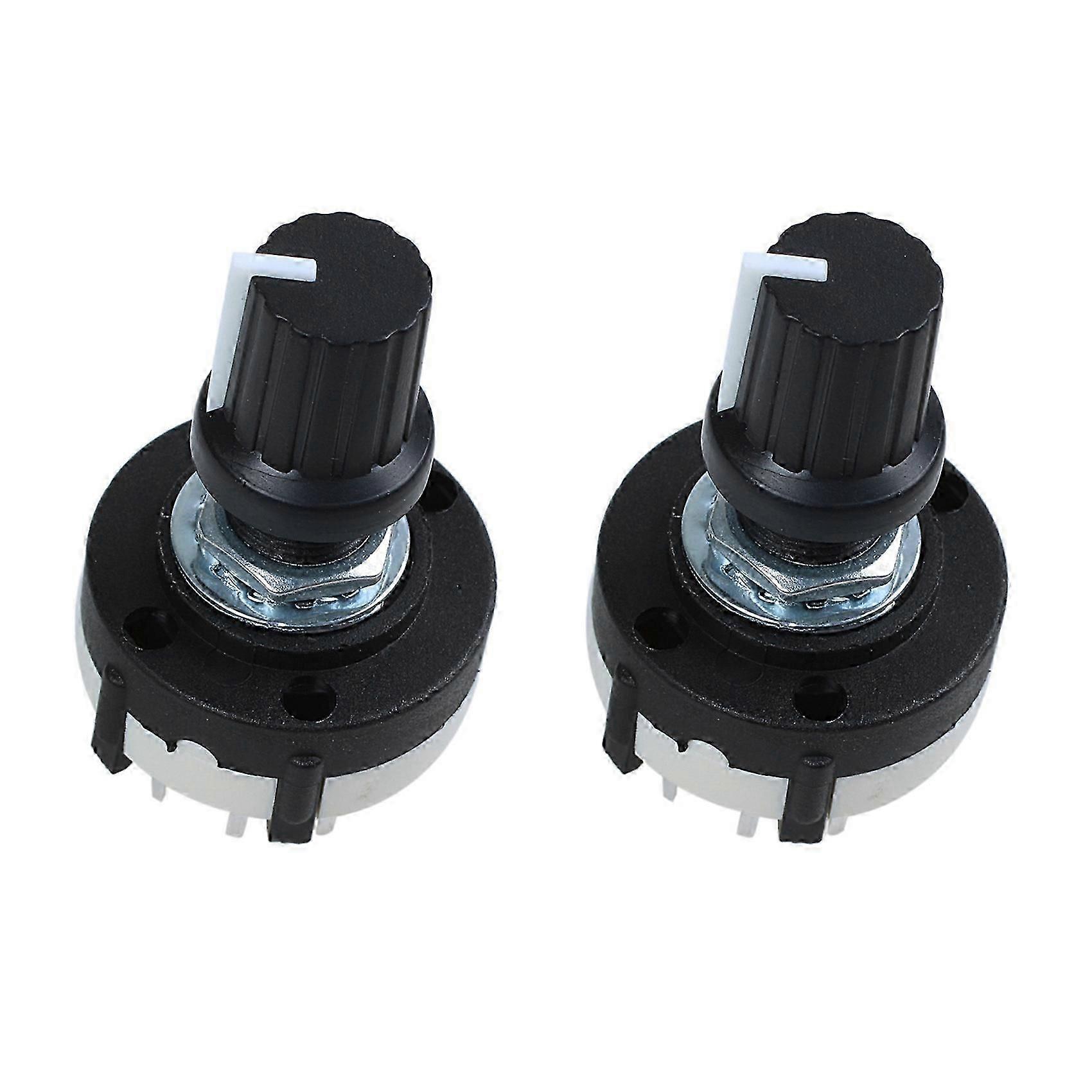 2X 3P4T 3 Pole 4 Position Single Wafer Band Selector Rotary Switch with KnobSNNGV