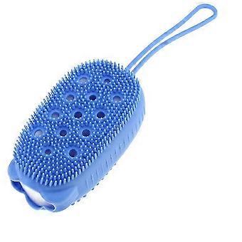 Silicone Exfoliating Body Scrubber Silicone Body Brush with Two Side for Body Exfoliating and Massage Natural Bristle Natural Bristle Bath Sponge Sho