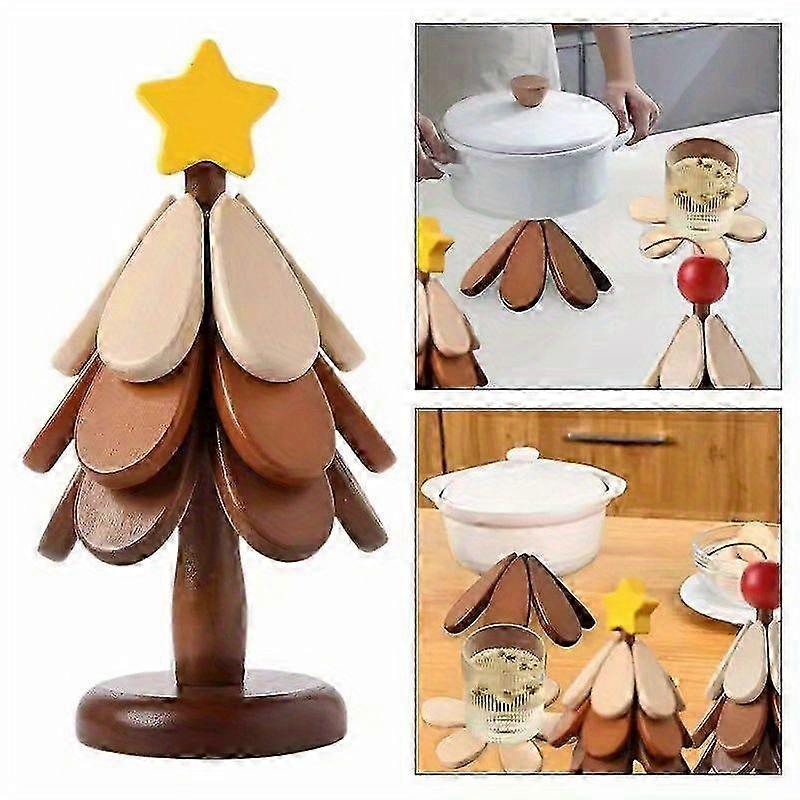 Decorative Foldable Tree Trivets Set
