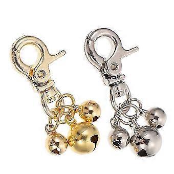 8 Pack Pet Collar Bells with Clips, Assorted Colors, Zinc Alloy Jingle Bells for Cats and Dogs, Adjustable Clip On Charms for Collar