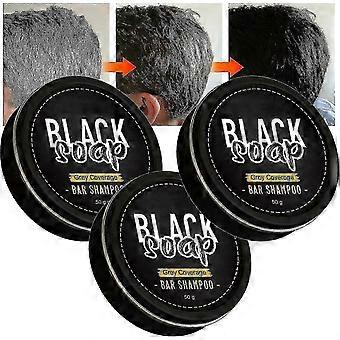 Graue Haare entfernen, natürliche Seife, kaschiert graue Haare, Schwarzseife, 1-3 Stück. C2
