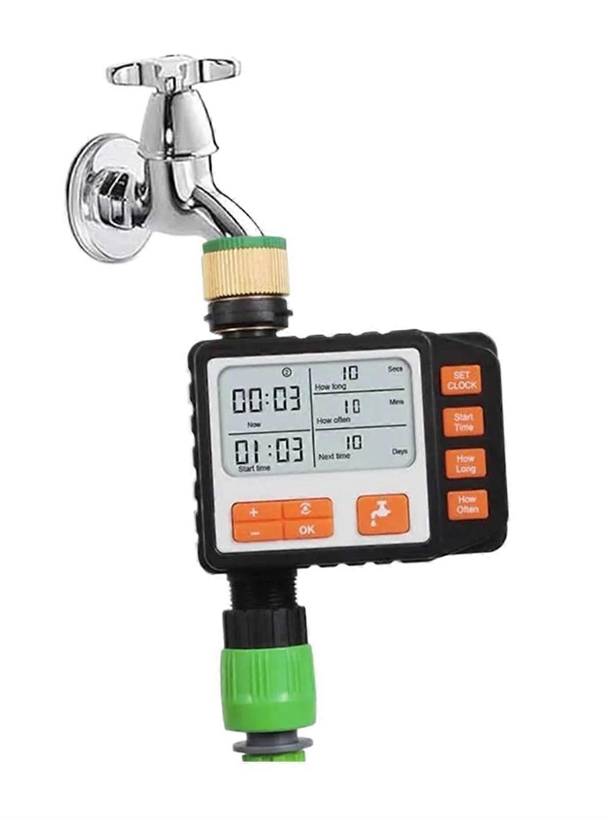 Automatic Watering Timer Programmable Irrigation Controller Waterproof Large LCD for Garden Lawn