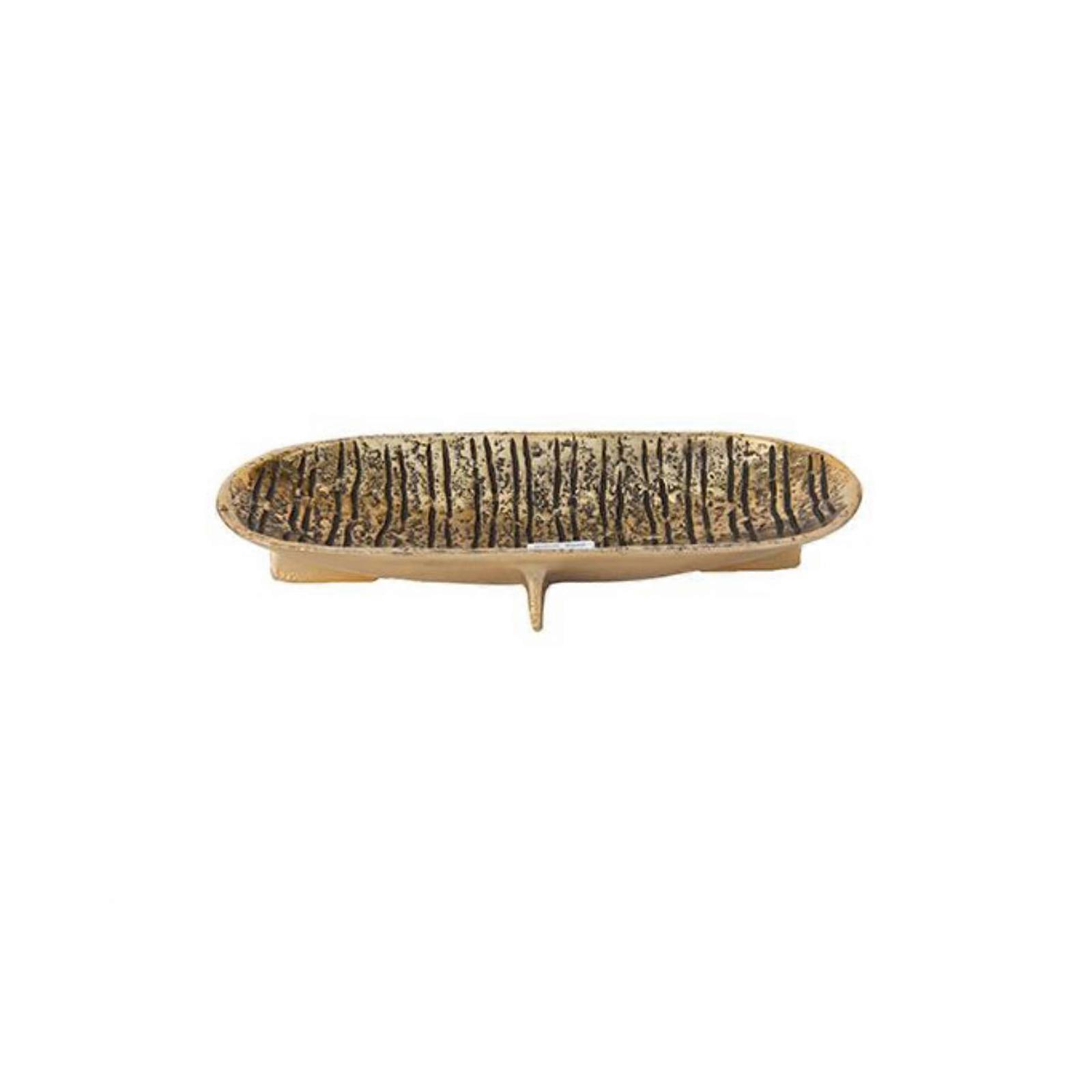 Oval Serving Tray Textured Oval Display Tray Shallow for Tabletop, Sideboard,