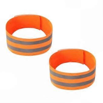 Self-Adhesive Reflective Strips, 2-Pack Orange, High Visibility Safety Tape for Bicycle Clothing and Cycling Gear