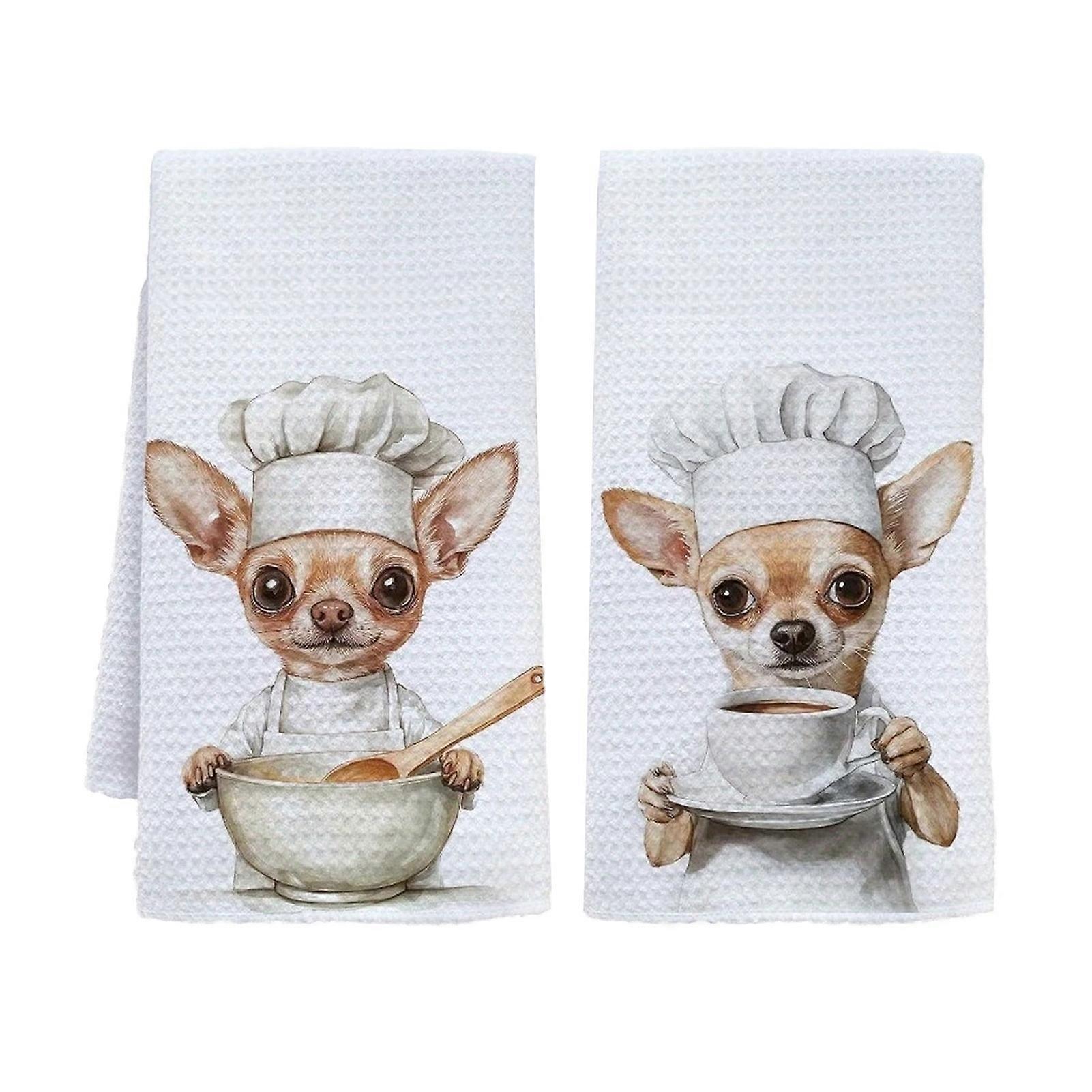 Super Absorbent Cartoon Dog Dish Towels