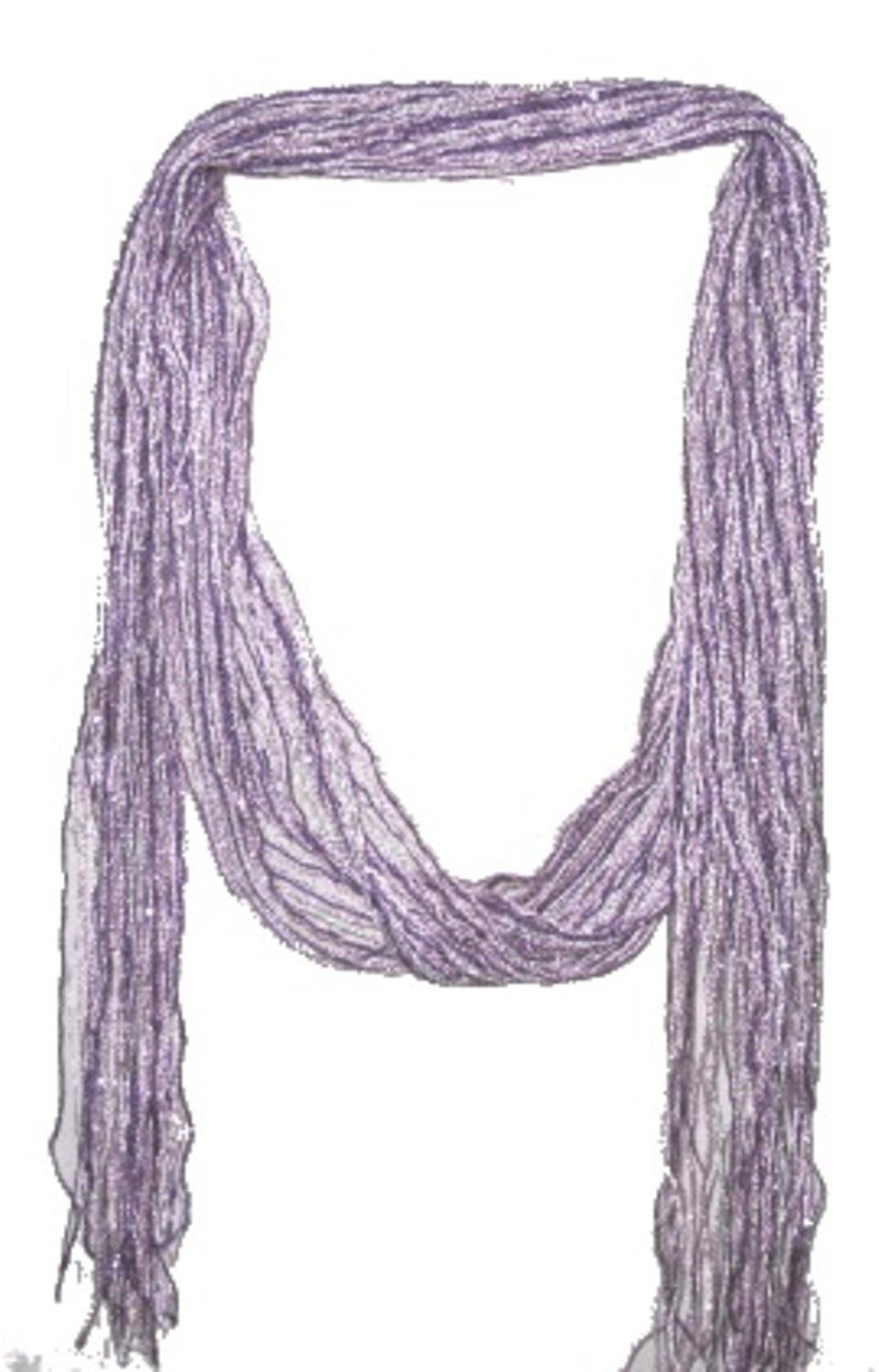 Sciarpa estiva a righe - Viola, rosa e bianco