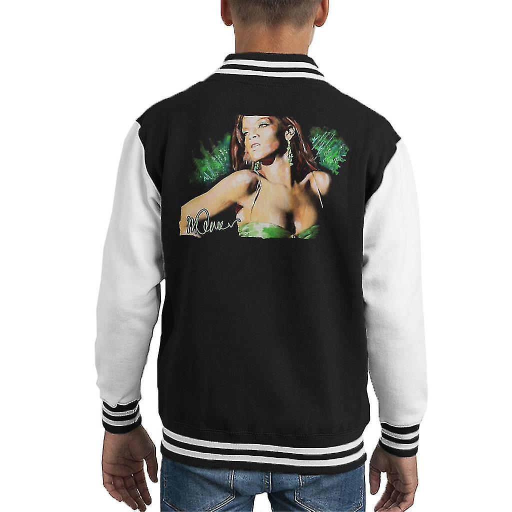 Sidney Maurer Original Portrait Of Rihanna Earrings Kid's Varsity Jacket
