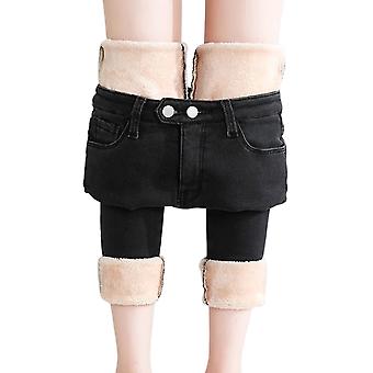 Women Winter Warm Trousers High-waisted Fashion Thermal Fleeces