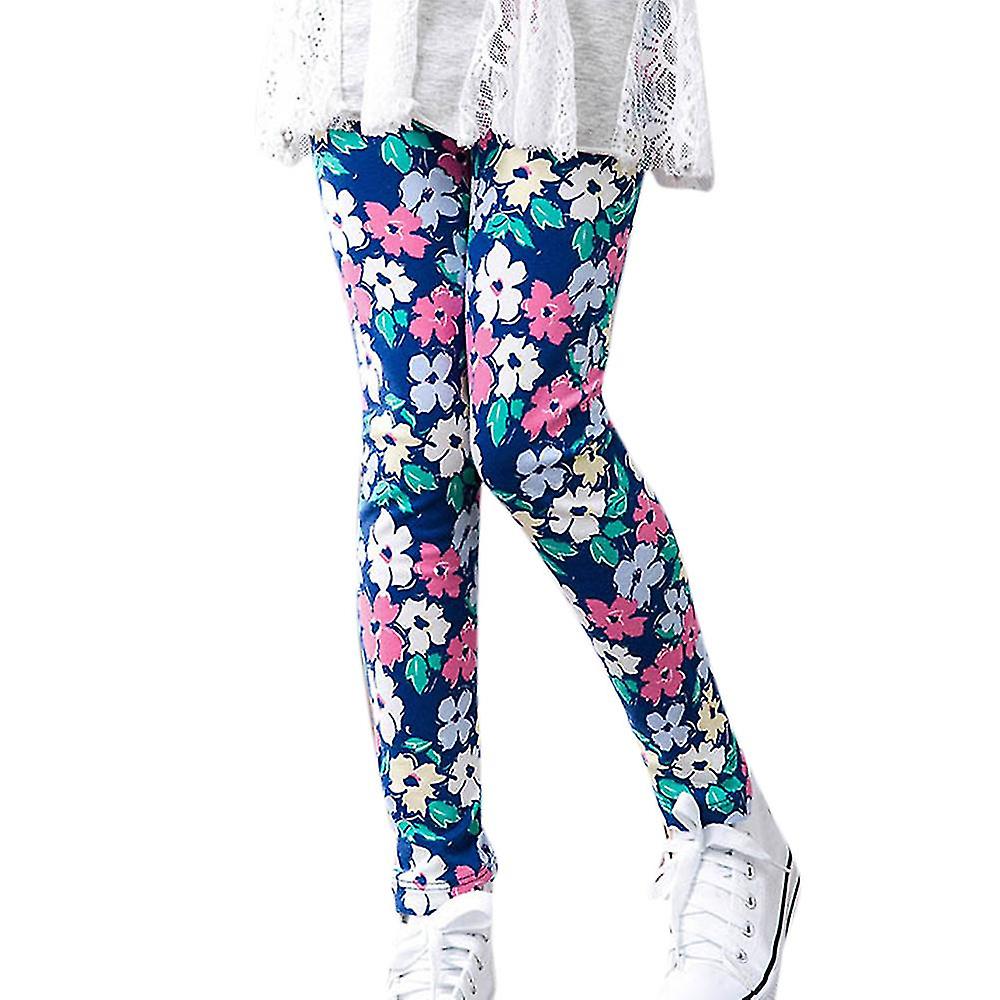Copii Fete florale imprimate full length jambiere Stretch Pantaloni cu jambiere