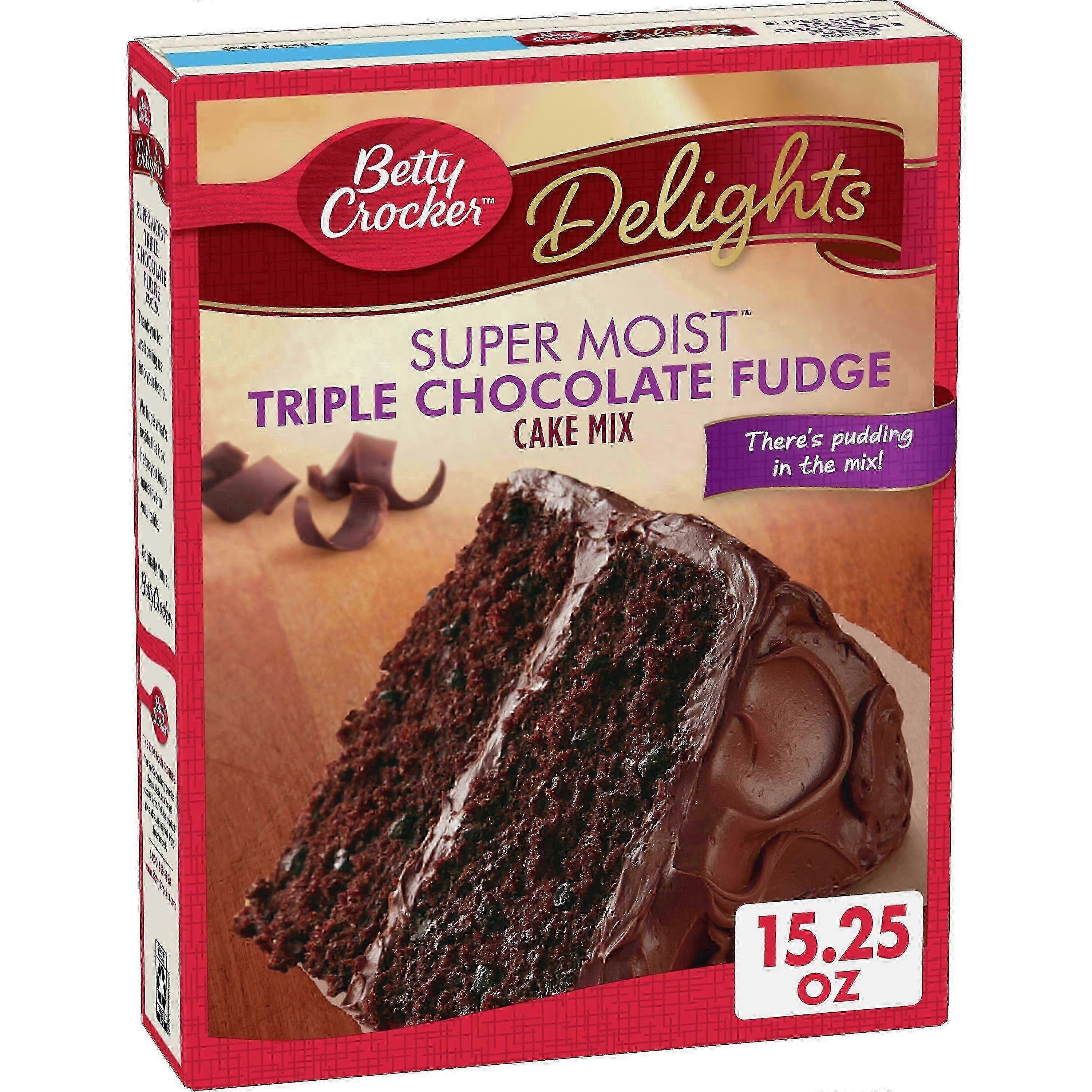 Betty Crocker Super Moist Triple Chocolate Fudge Cake Mix, 15.25 Oz