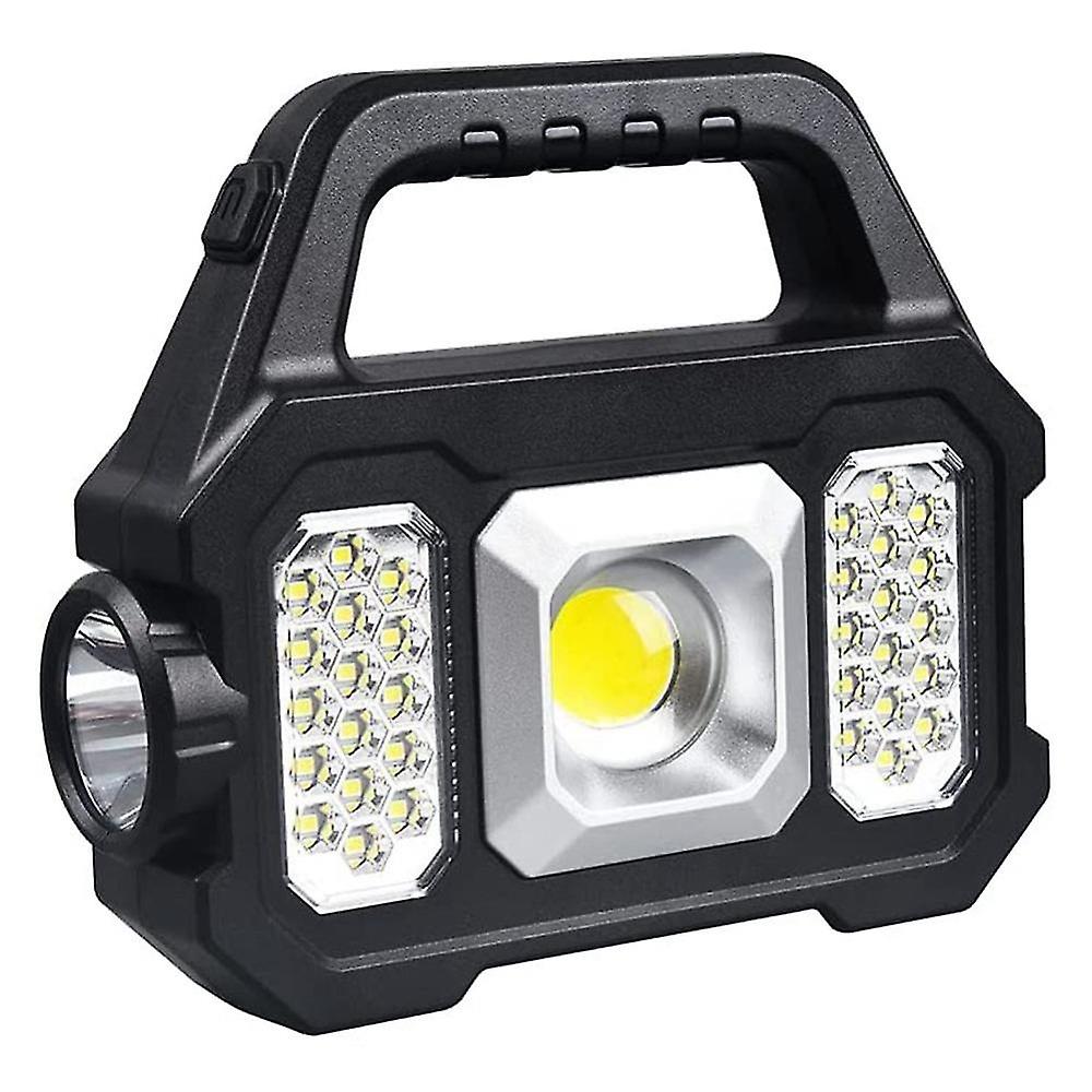 Spotlight Flashlight Rechargeable,led Flashlight High Super Bright,solar Panels,6 Modes,ipx4 Waterp