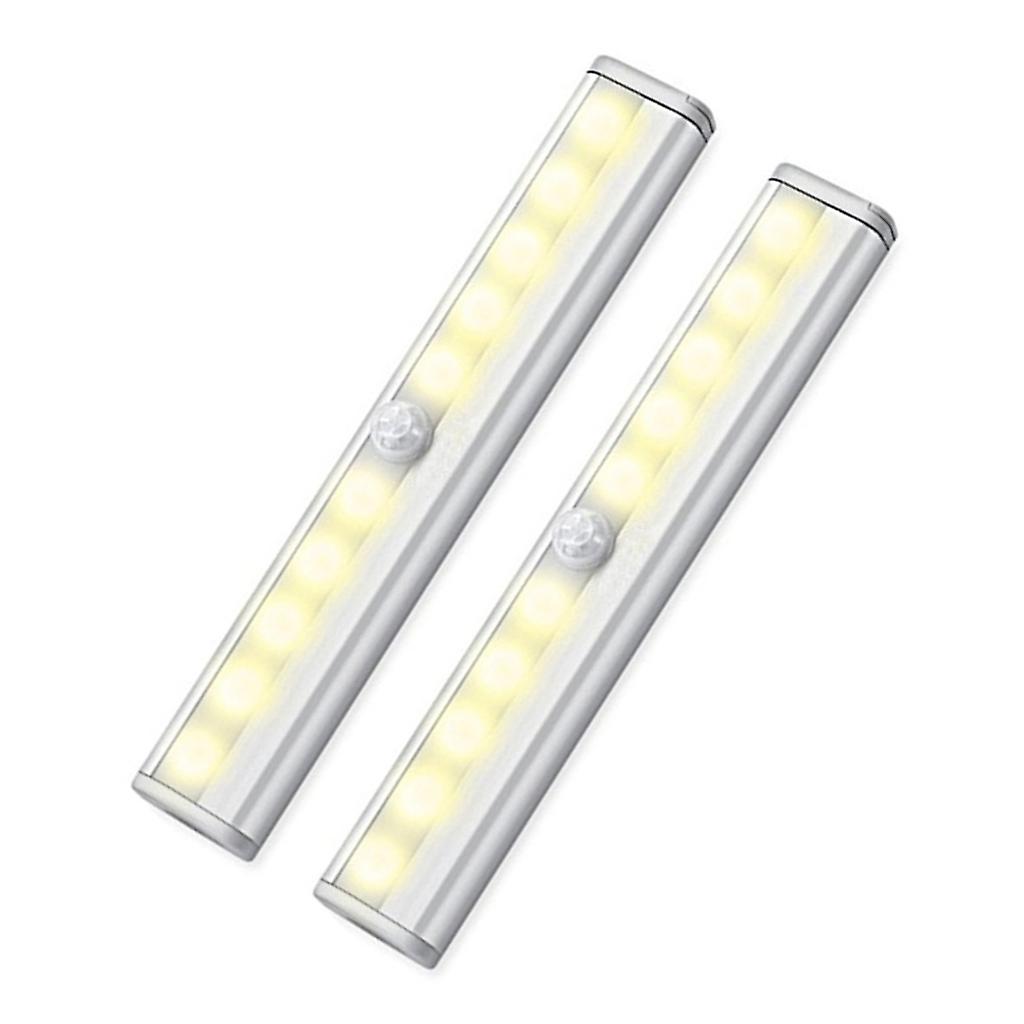 10 LED Motion Sensor Night Lights Magnetic Under Cabinet Light RV Step Light