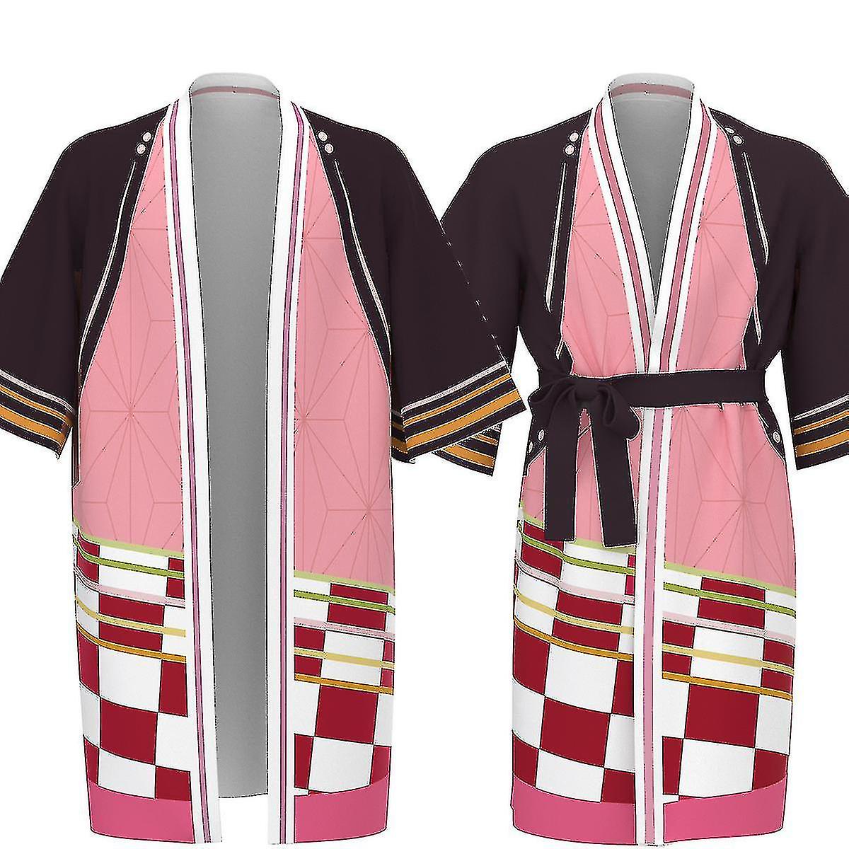 Ghost Slayer Anime Kimono Jacket Set Bathrobe Two-dimensional Cloak Pajamas