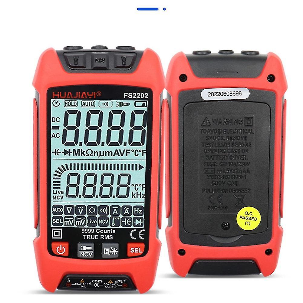 Fs2202 Auto Range Digital Multimeter 9999 Counts Trms Ac Dc Voltmeter Amp Ncv Resistance Capacitanc