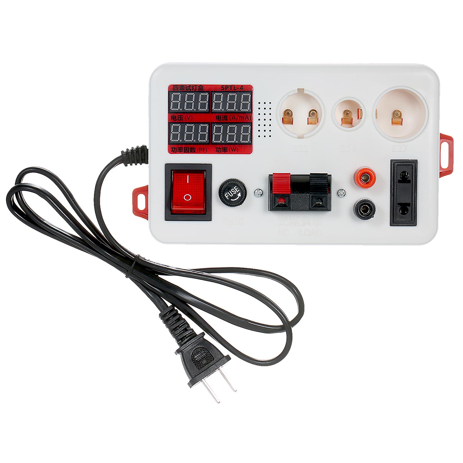 Led Lamp Bulb Light Voltage Power Quick Fast Tester For E27 B22 E14 Lamp Bulb Light Test Box With Sound Alarm Eu Us Plug