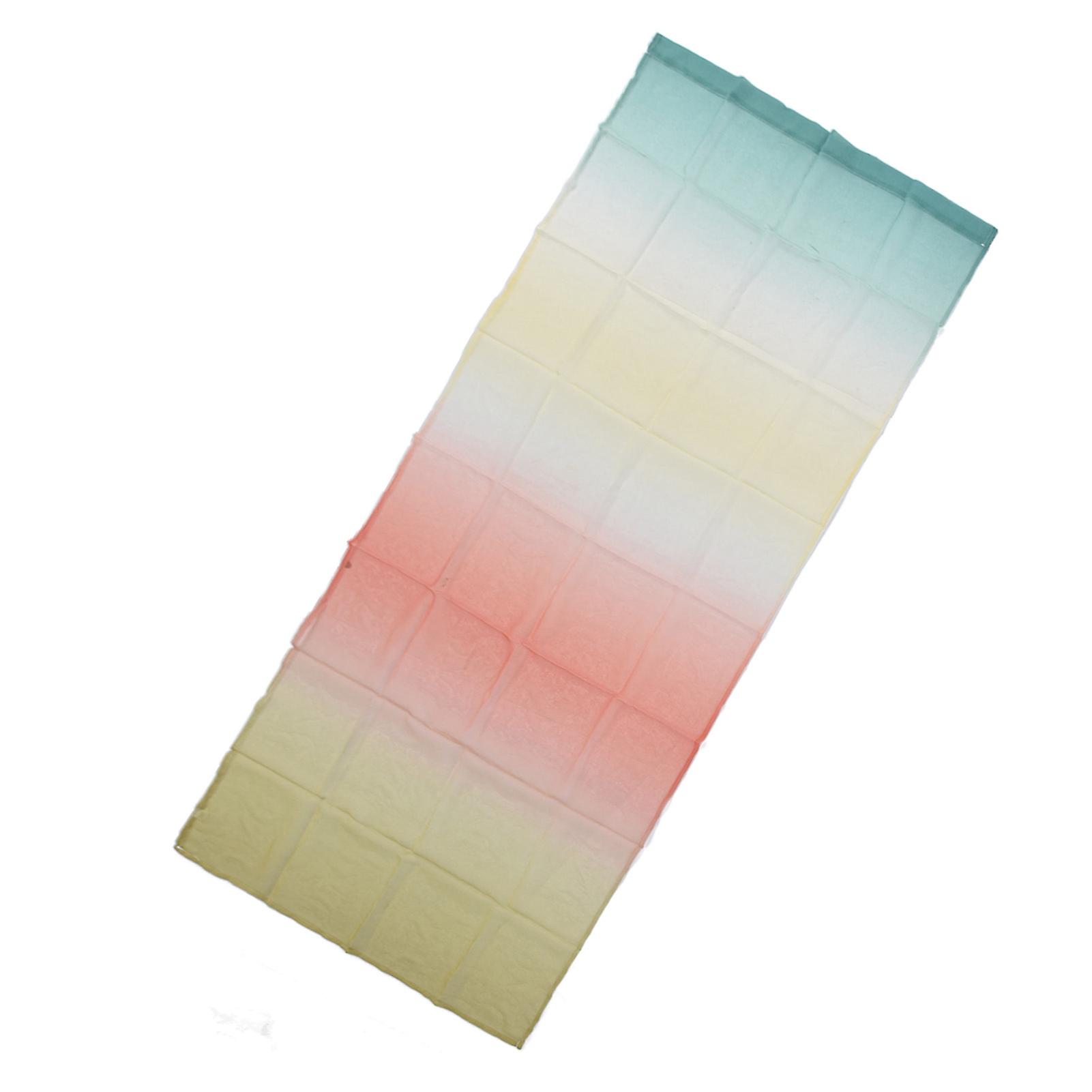 Gradient Yellow Sheer Window Curtain 1x2.7m Polyester Voile Drapes