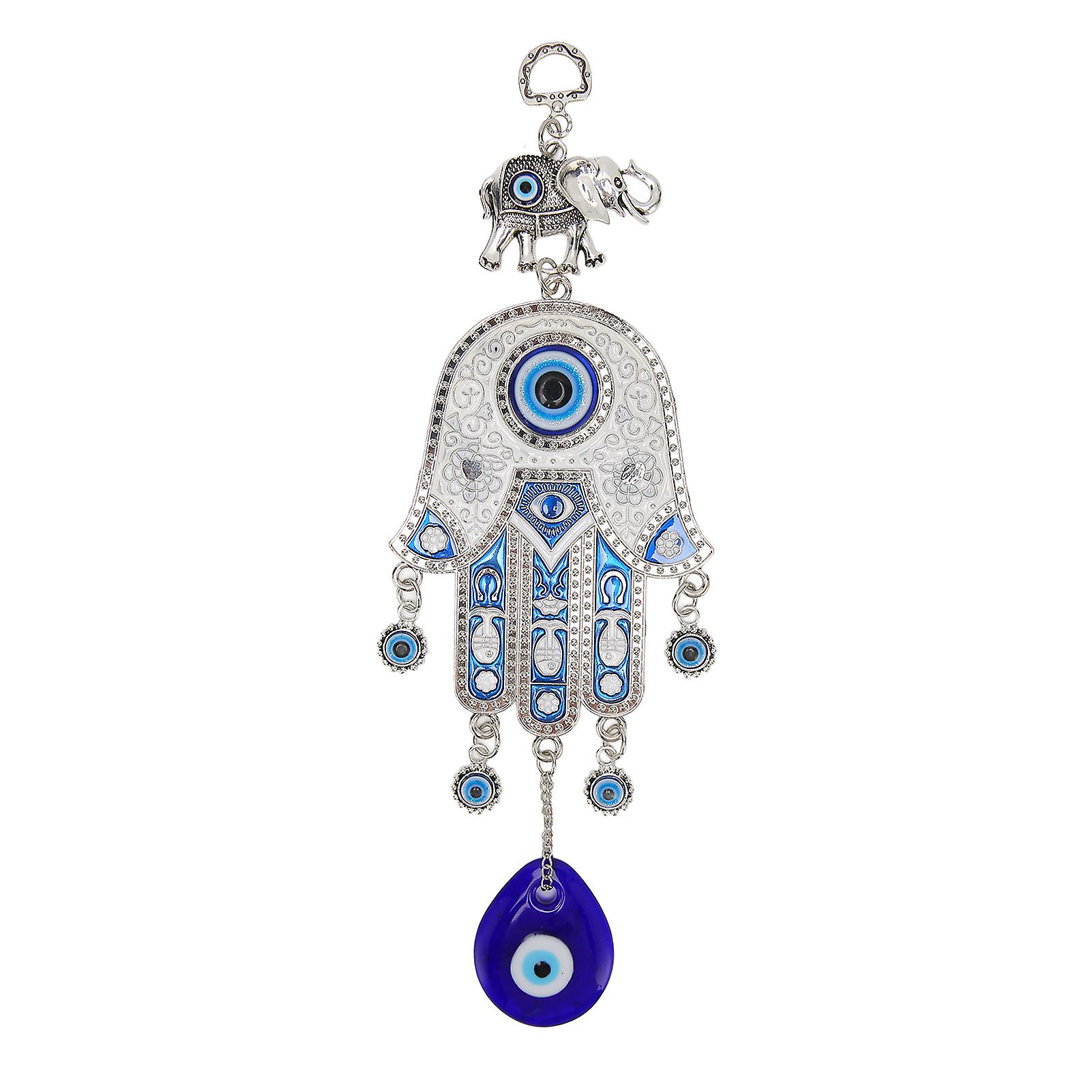 Blue Eye Car Hanging Ornament At Protection Hand Amulet Car Mirror Decor Hanging for Wall Door Hallway