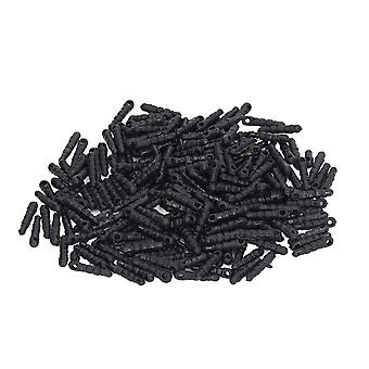 500pcs Earphone Jack Dust Plugs with Holes Universal Anti-Dust Round Head Black for Mobile Phone