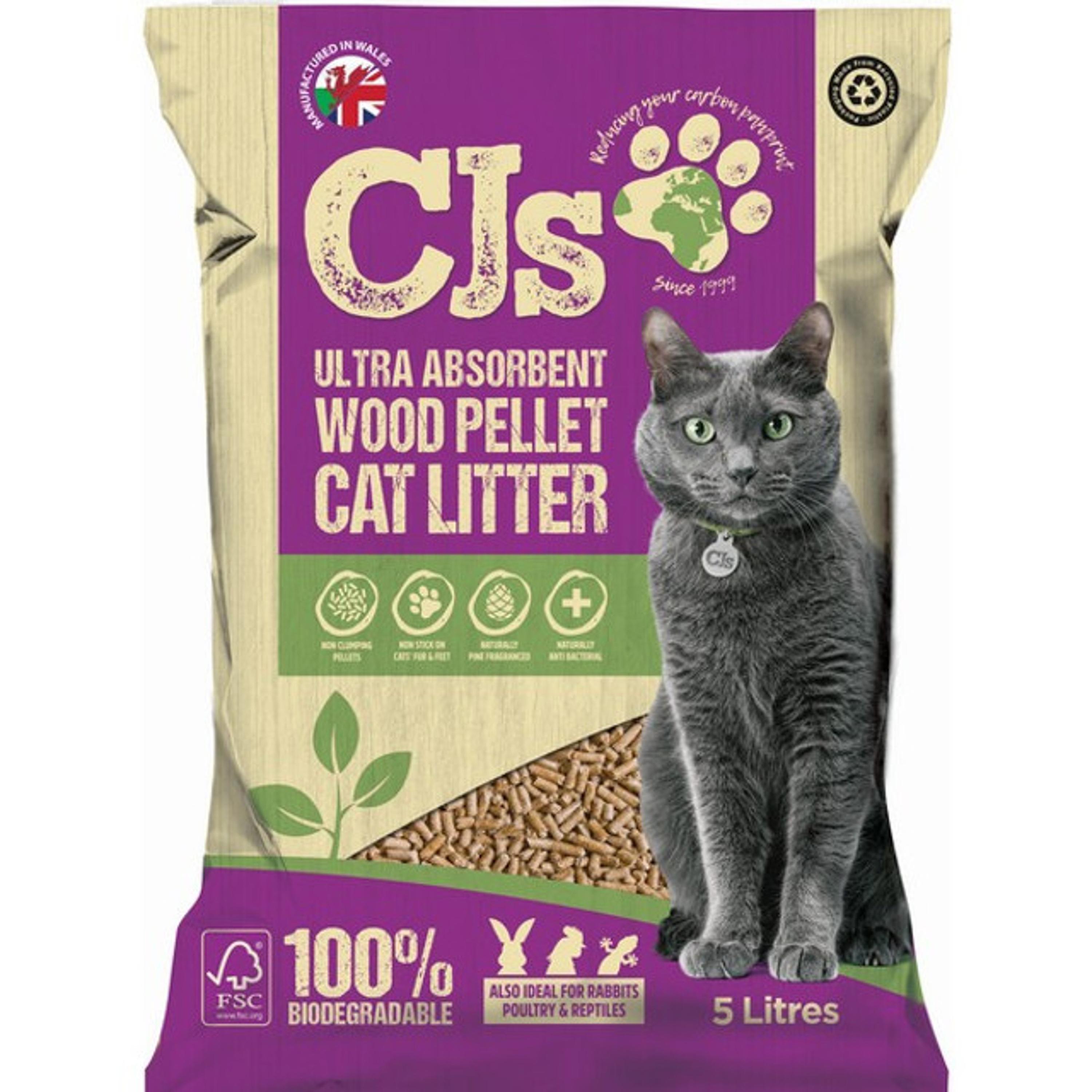 CJ's 5L Wood Cat Litter Ultra Absorbent