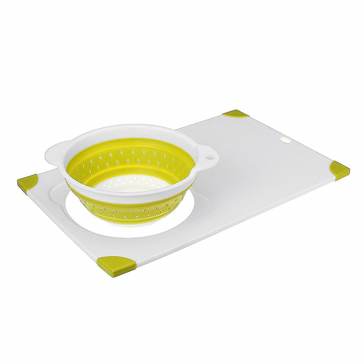 Multi-function 2 In 1 Chopping Board Folding Drain Basket Kitchen Cutting Board