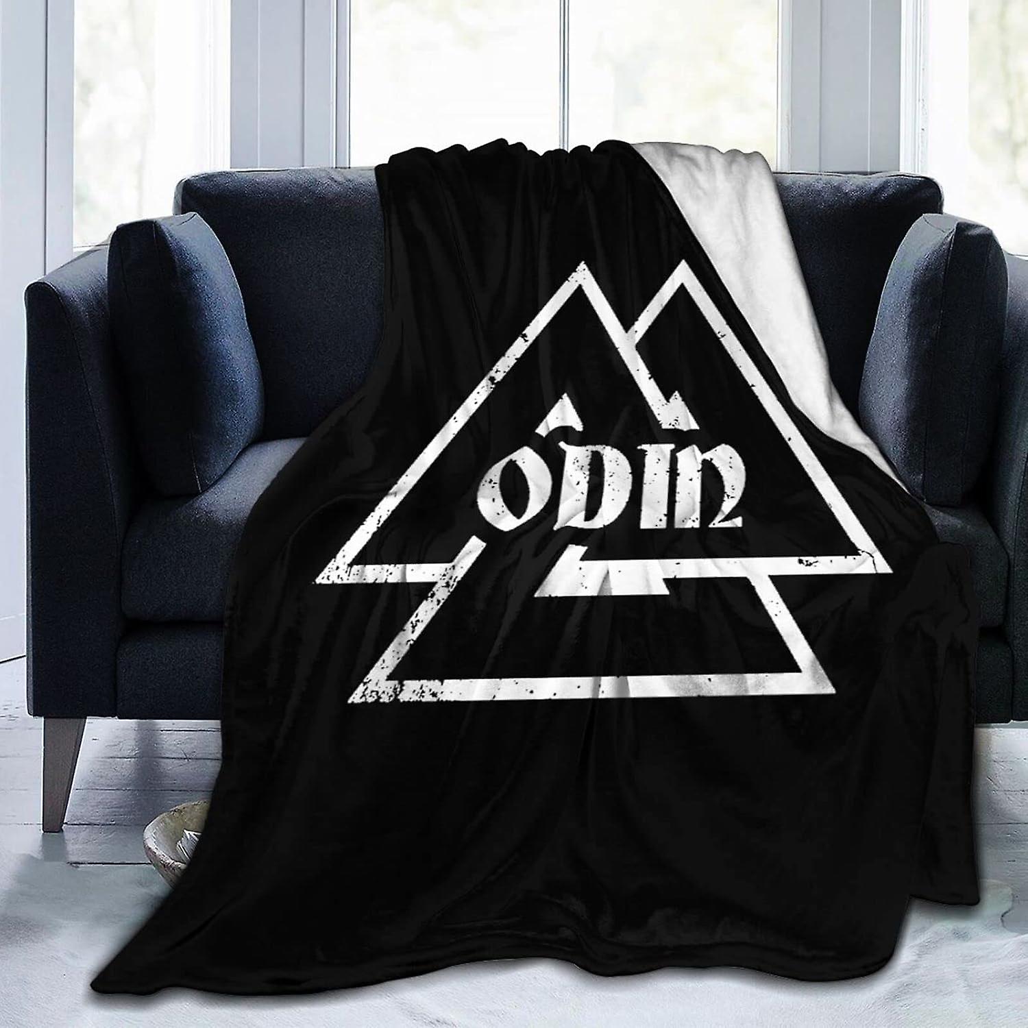 Kast teppe Valknut Symbolet på Odin Gud Myk mikroflanellsteppesofa Enkelt teppe vaskbart for voksne Barn