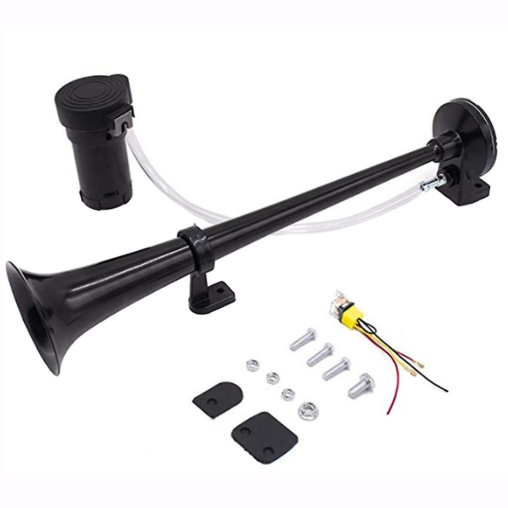 12V Train Horn with Air Compressor Loud Single Trumpet for Truck Train Boat