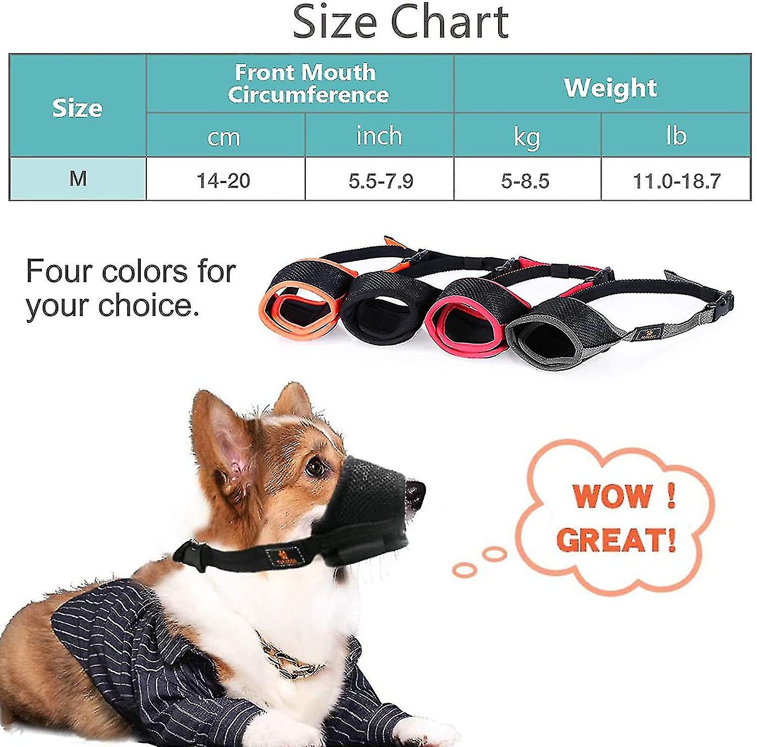 Chihuahua Muzzle, Dog Muzzle, Fabric Muzzle With Adjustable Buckle, Breathable, Prevents Biting, Chewing And Barking.