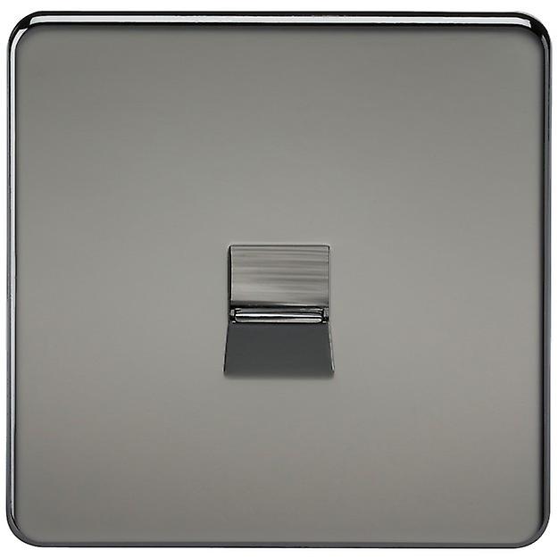 Knightsbridge Screwless Telephone Master Socket - Black Nickel - SF7300BN