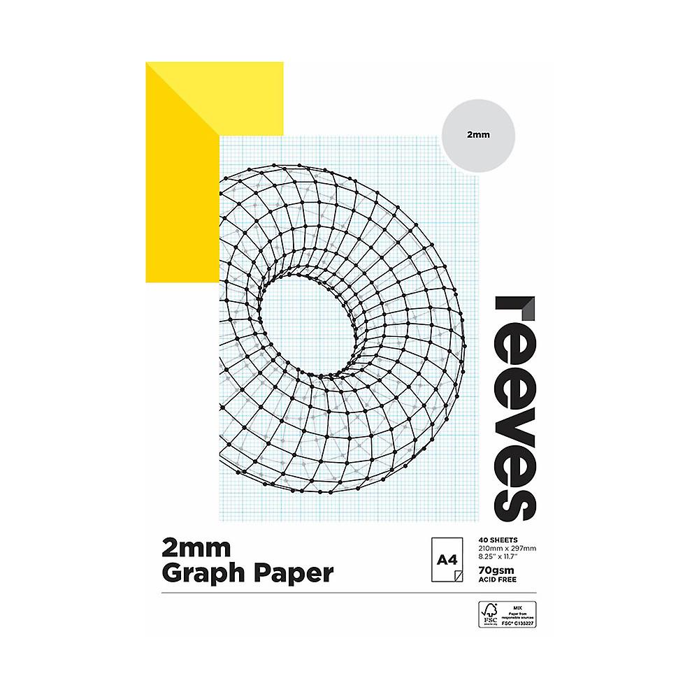Reeves 70Gsm 2Mm Precise Semi-Transparent Graph Paper Pad 40 Sheets in A4 Size