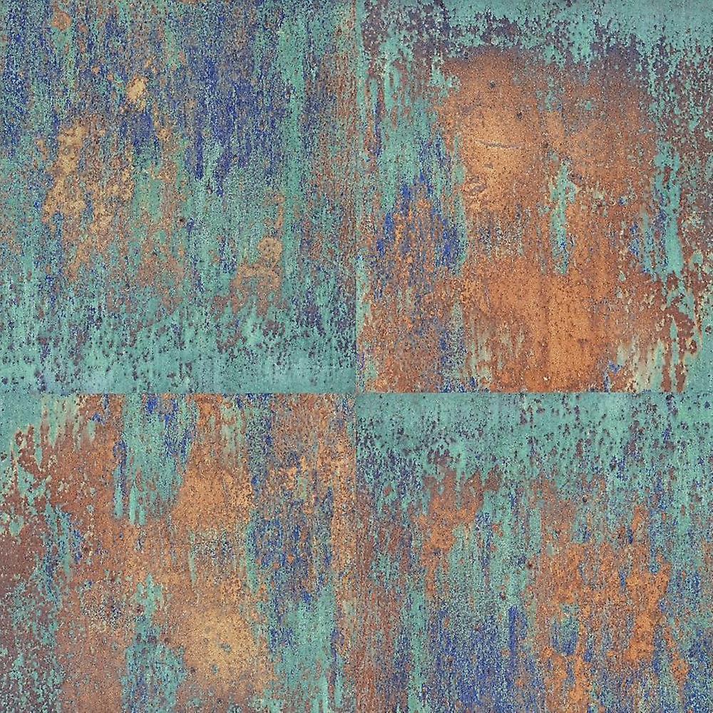 Green Industrial Panel Wallpaper