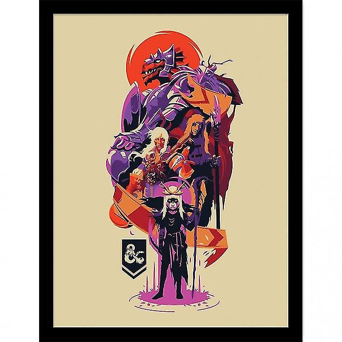 Dungeons &; Dragons Adventuring Party 2 Innrammet plakat