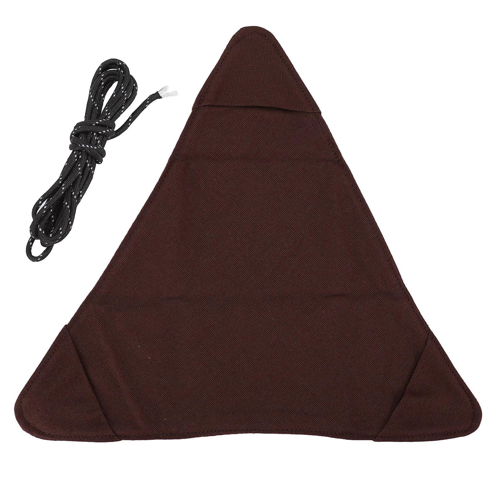 Tripod Stool Cloth Portable Foldable Triangle Stool Cloth Handcraft Anti Scratch Canvas Camping Stool Cloth for Fishing Brown