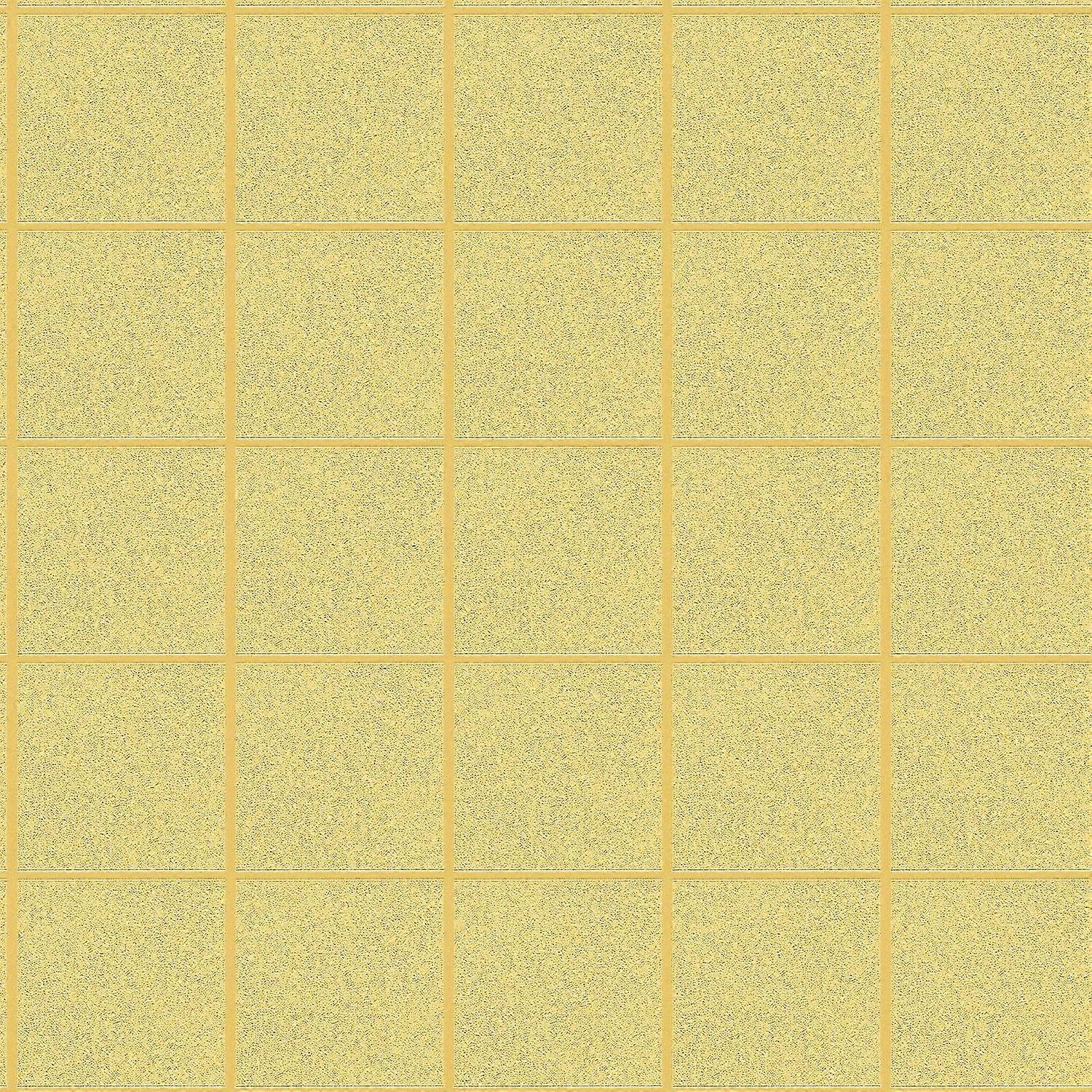 Papier peint à motifs graphiques Profhome 306726-GU papier peint intissé légèrement texturé avec un dessin graphique mat or jaune 5,33 m2