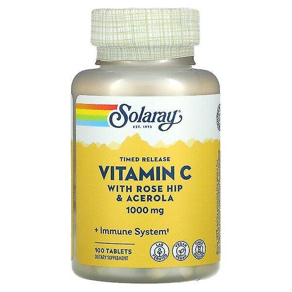 Solaray, Timed Release Vitamin C, With Rose Hip & Acerola, 1,000 mg, 100 Tablets