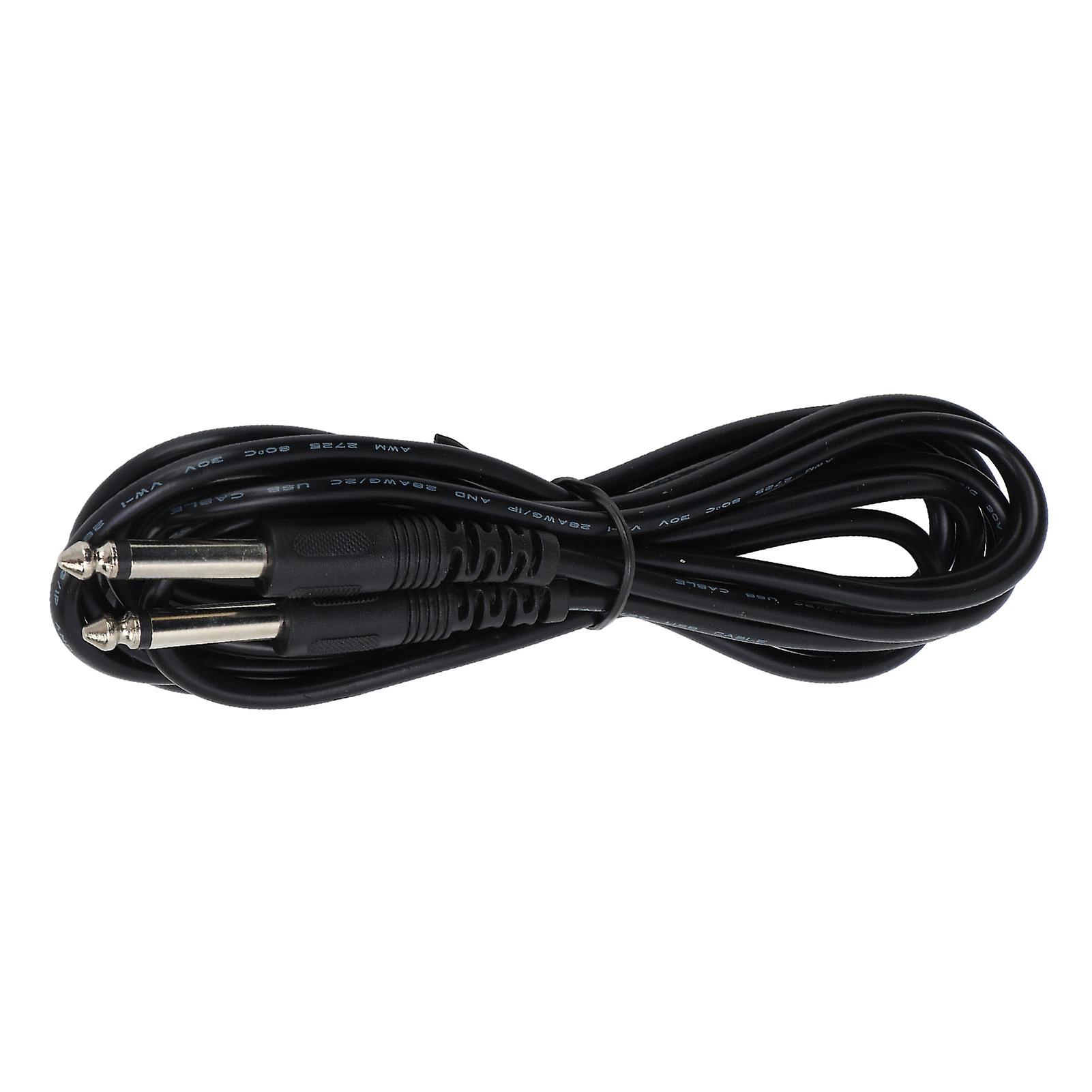 3M Black Copper Guitar AMP Patch Cord Cable Straight Head