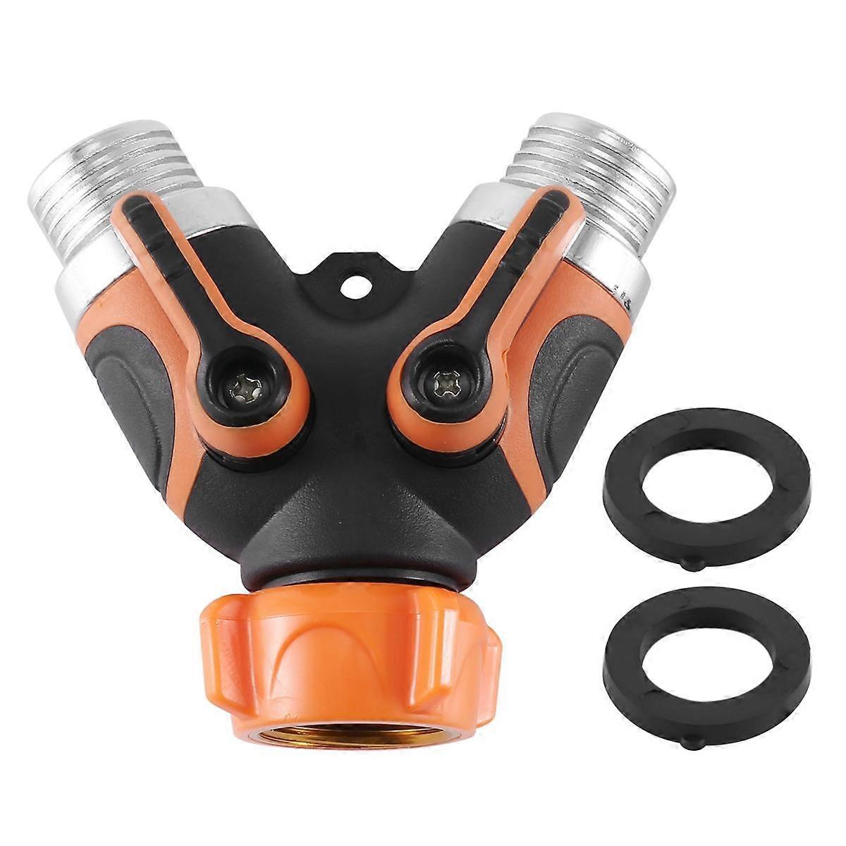 2 Way Garden Hose Splitter, Splitter Valve for Garden Hose with Heavy Garden Hose Outlet Splitter w