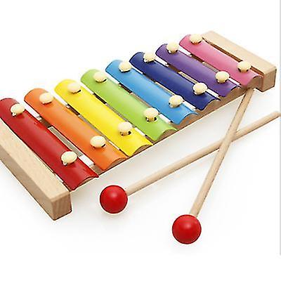 1 # 8 notes colorée plaque d’aluminium percussion jouet musical éducatif précoce pour les tout-petits bébé Az2841