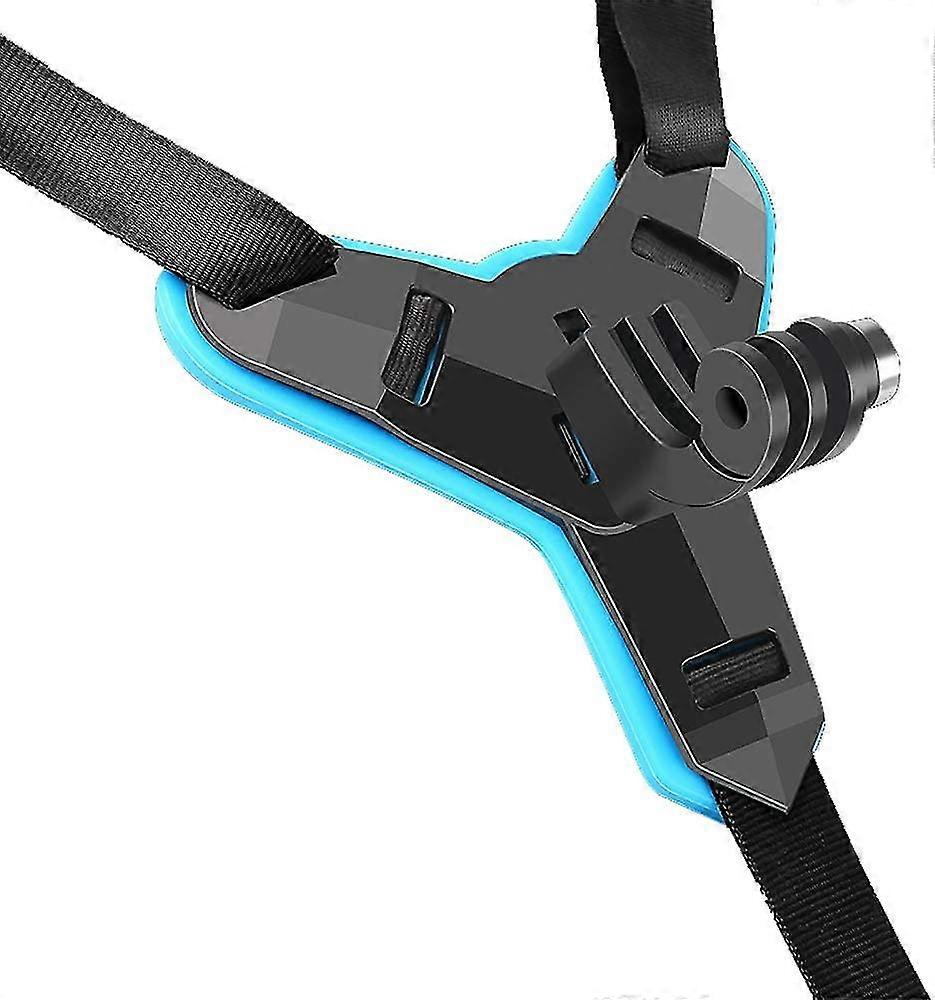 Support de menton pour casque de moto (bleu) pour GoPro Hero 11/10/9/8/7/6/5/4/3 DJI Osmo Action/YI Action Camera.
