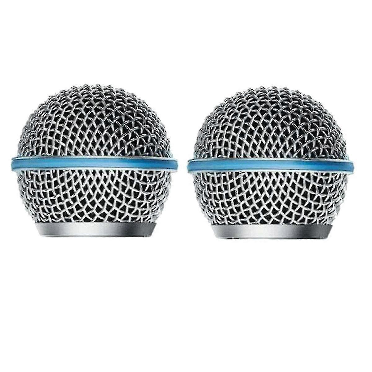 2pcs Microphone Grill Mic Grille Replacement Mic Ball Head Mesh For Beta58a Sm58 Pgx24 Slx24