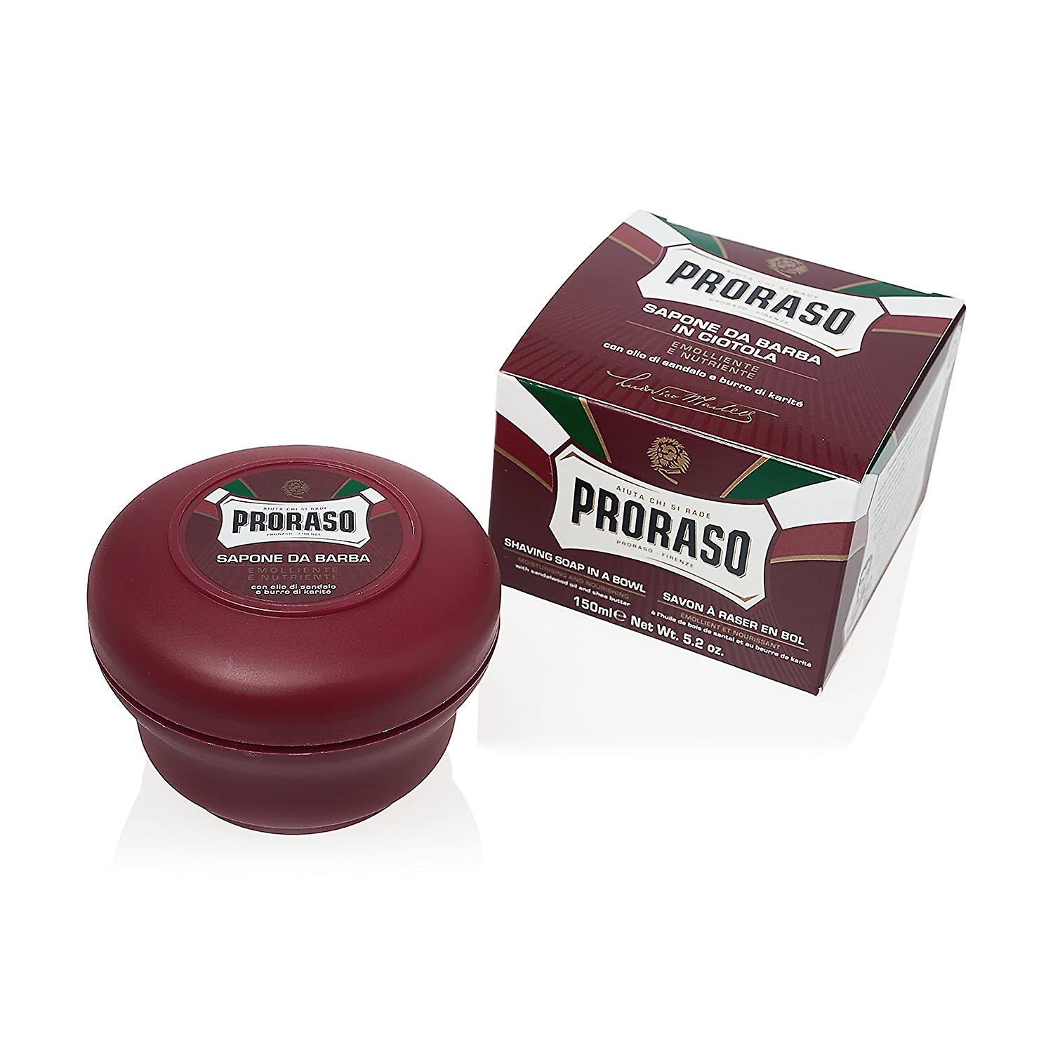 Proraso Shaving Soap in a Bowl, Moisturizing and Nourishing for Coarse Beards, 150ml