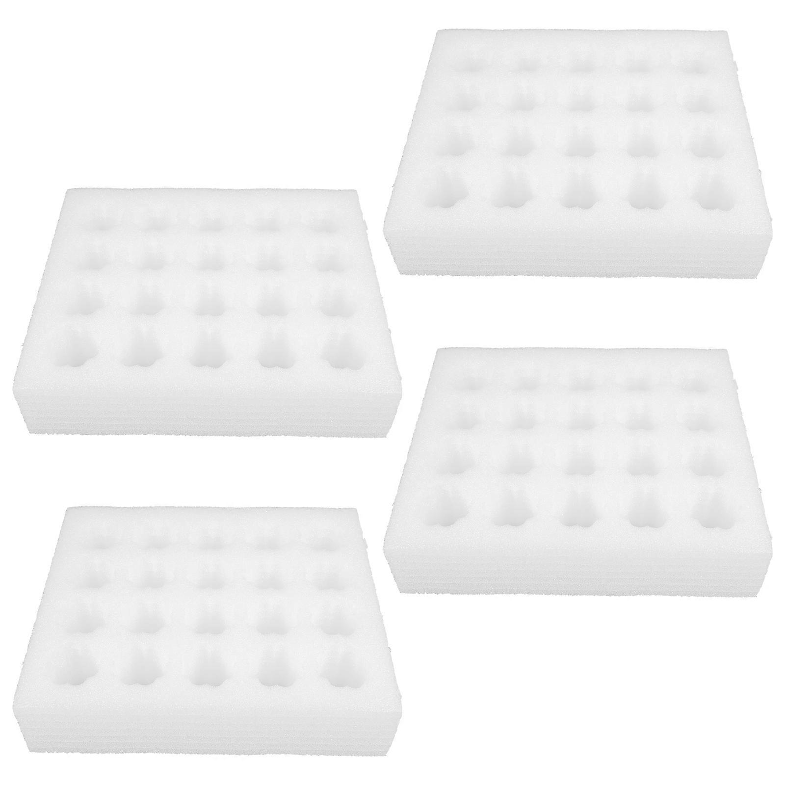 4 Sets Shatter-proof Egg Holder Portable Egg Protective Tray for Delivery Reusable Egg Holder(20 grids)