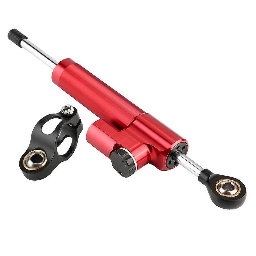 Universal-Lenkungsdämpferstabilisator aus Aluminiumlegierung für Motorräder (rot und schwarz)