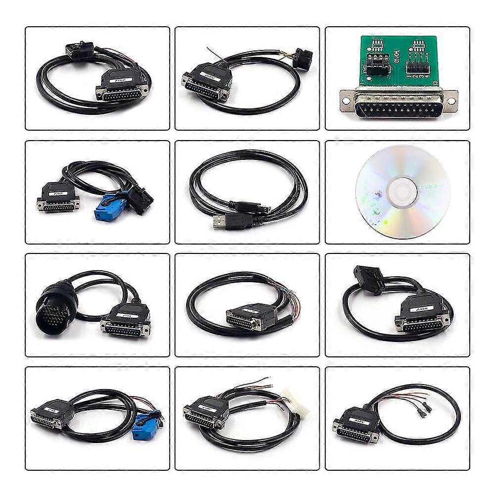 Full set cables for digiprog 3 programmer correct digital digiprog3 cable adapters digiprogiii car diagnostic tool obd cable