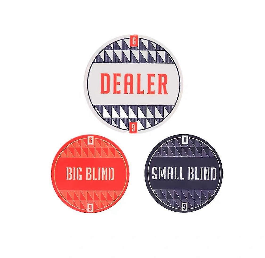 Keramisk Forhandler Liten Blind Store Blind Runde Forhandler Mynter Texas Sjetonger Sett Dobbeltsidige Knapper Spilltilbehør