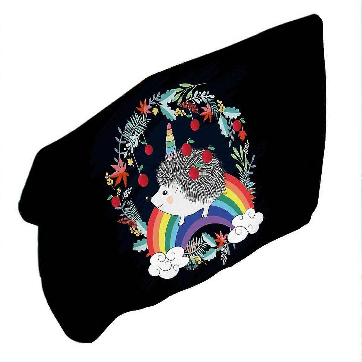 Rainbow Hedgehog Microfiber Beach Towel