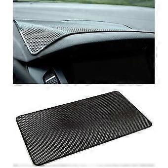 Wuyaoyao 2 Tappetini Antiscivolo Per Cruscotto Auto - 30,5x22,7 Cm - In PVC - Per Telefono, Occhiali, Chiavi - Design A Scacchi Nero - 4